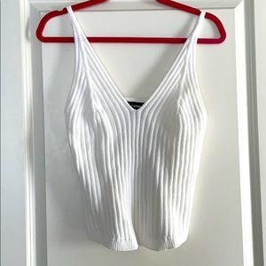 White sweater tank top